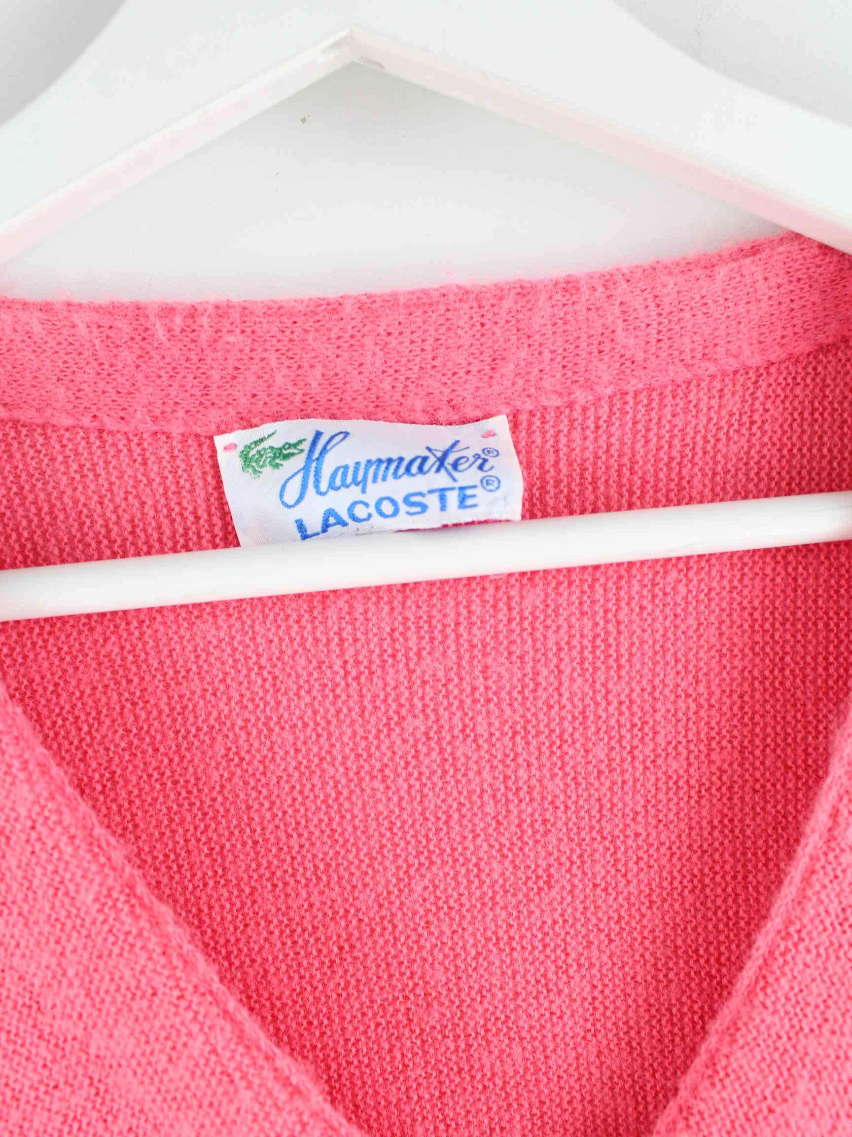 Lacoste Damen 90s Vintage Pullover Pink M (detail image 2)