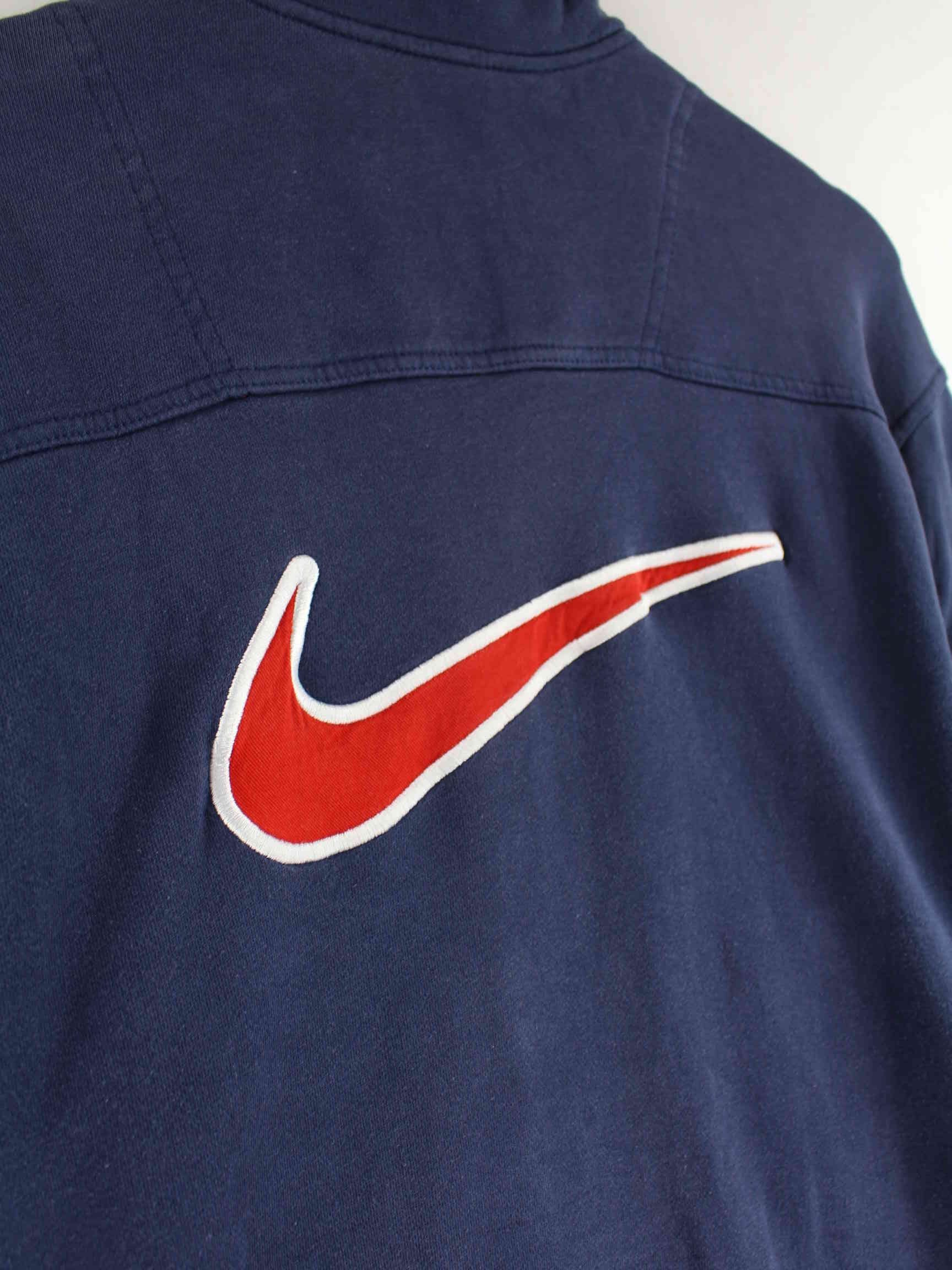 Nike 90s Vintage Big Swoosh Embroidered Sweatjacke Blau L (detail image 3)