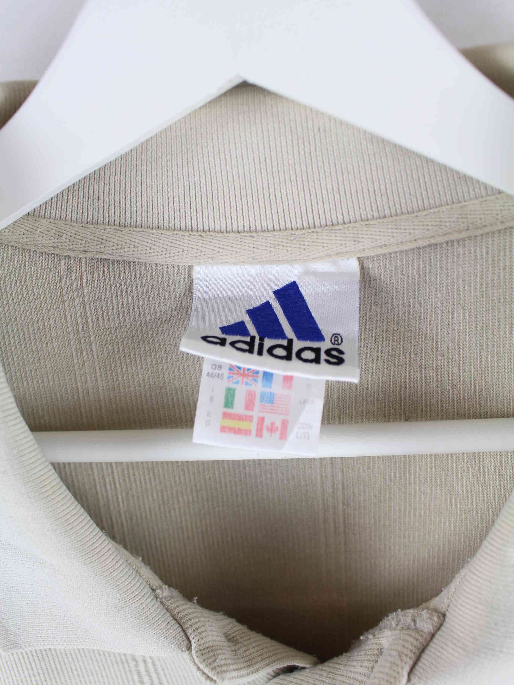 Adidas 90s Vintage Striped Polo Beige XXL (detail image 2)