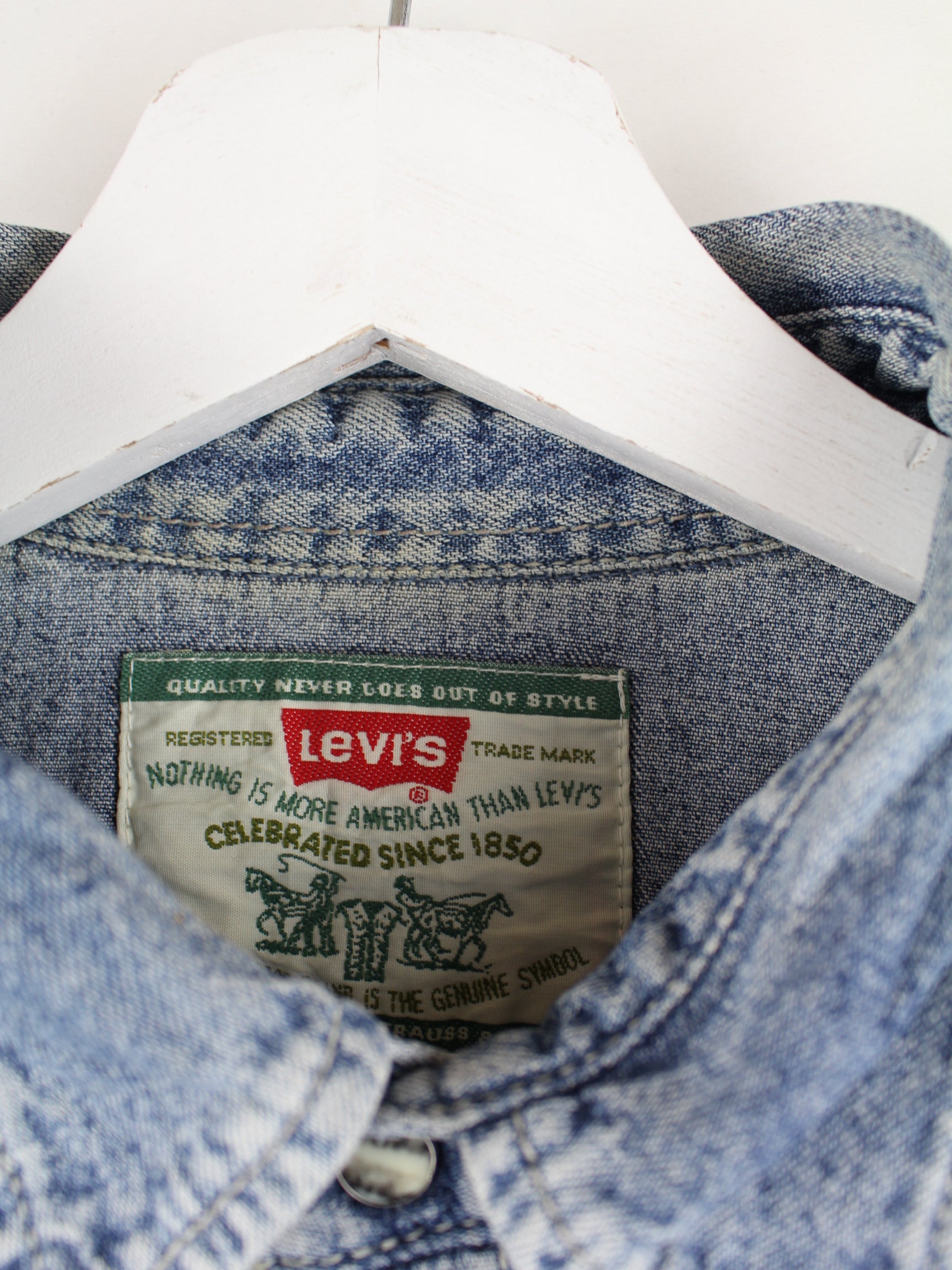 Levi s 90s Vintage Denim Jeans Shirt Blue M Peeces