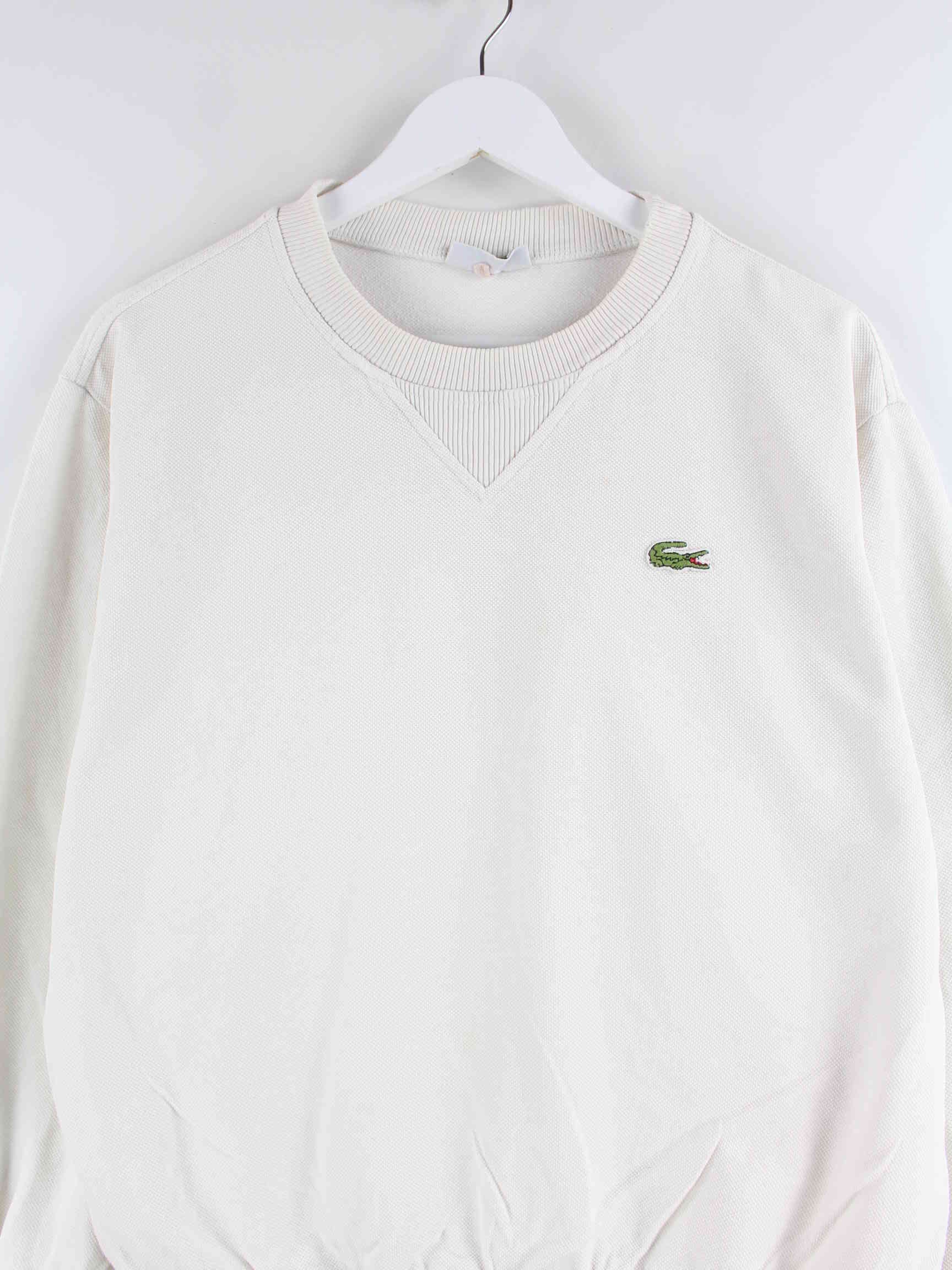 Lacoste 90s Vintage Basic Sweater Beige XS (detail image 1)