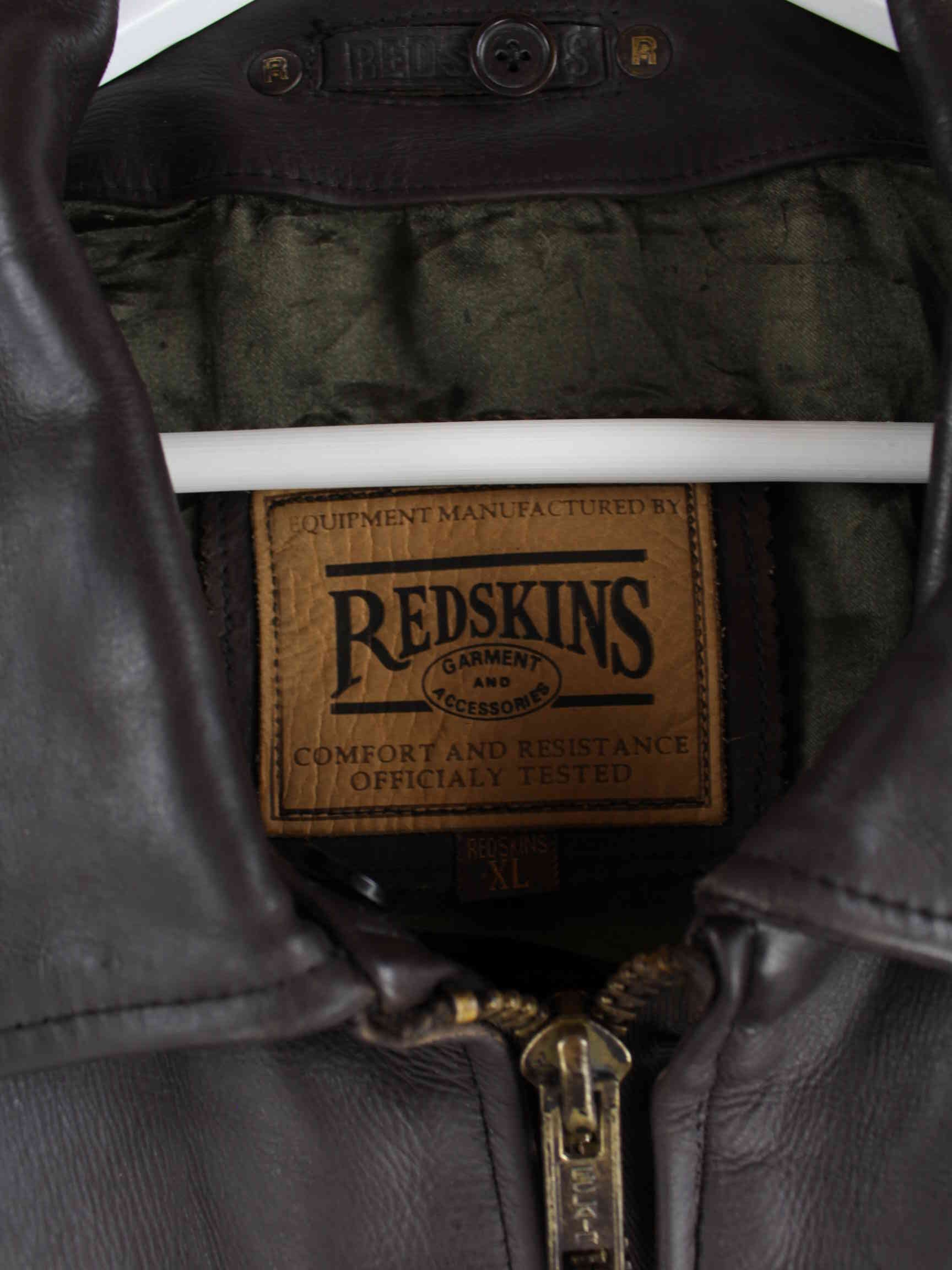 Redskins Leder College Jacke Braun XL (detail image 3)