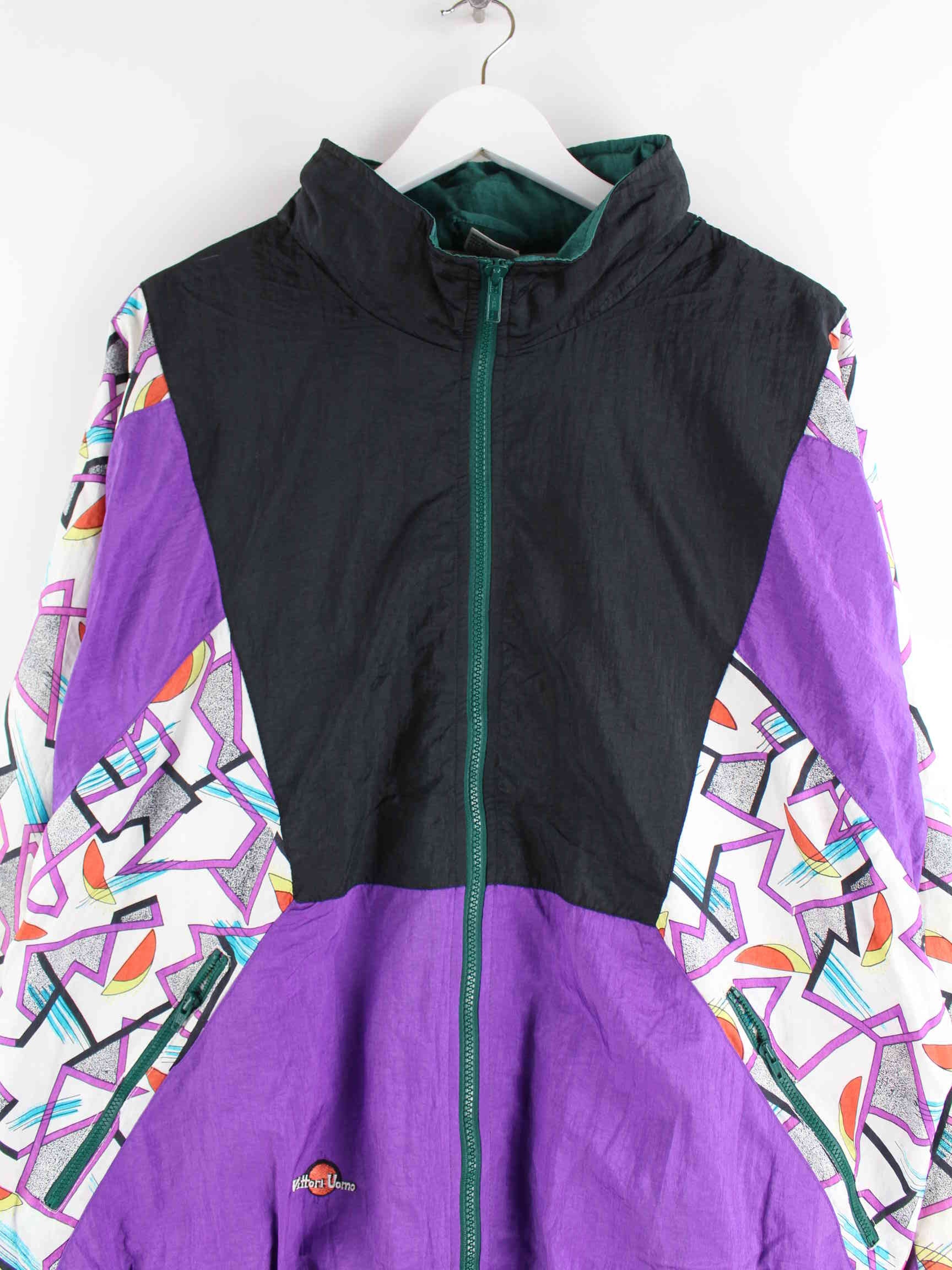 Vintage 80s Vittorio Crazy Trainingsjacke Mehrfarbig L (detail image 1)