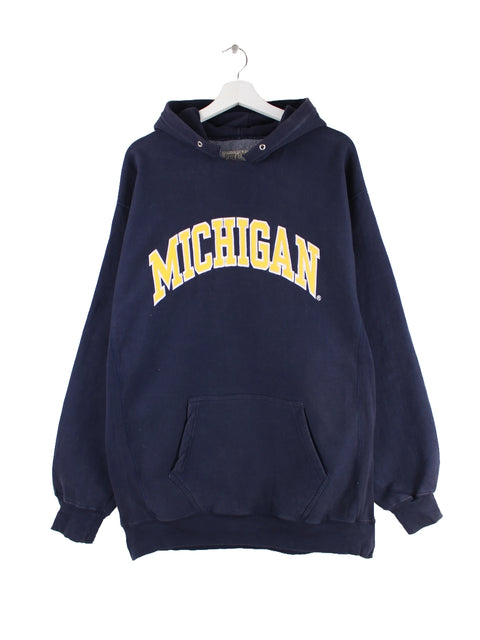 Steve & Barry's 00s Michigan Heavy Oversized Hoodie Blau XL