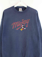 Disney )90s Vintage Mickie Embroidered Sweater Blau L (detail image 1)