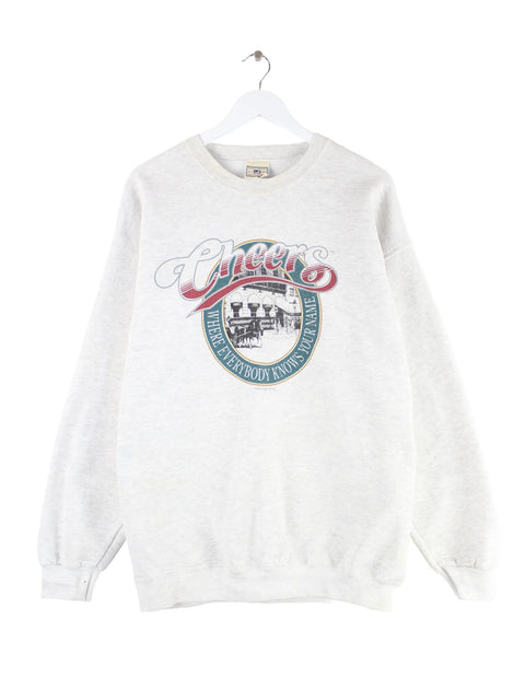 Lee 00s Cheers Print Sweater Grau L