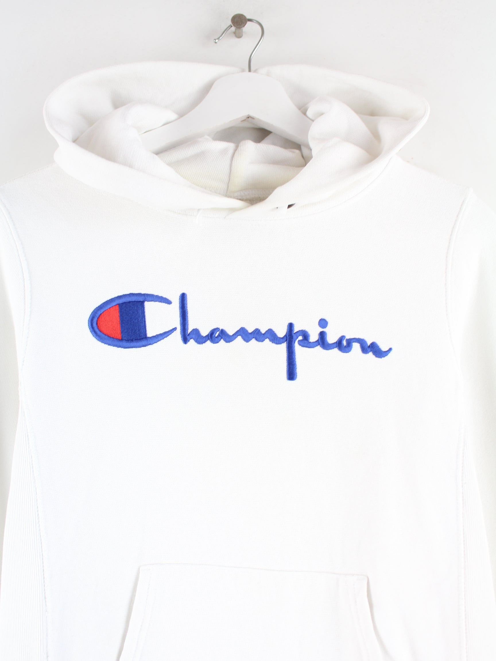 Champion Embroidered Reverse Weave Hoodie White S Peeces