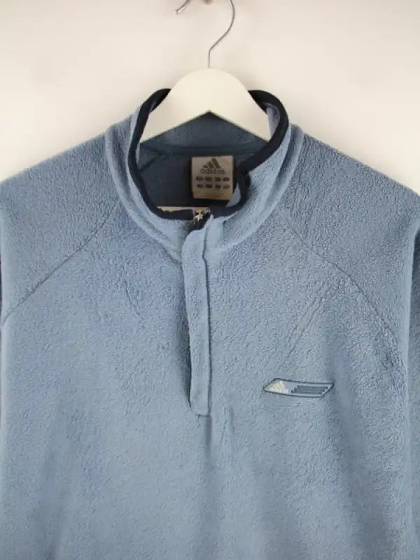 Adidas Fleece Blau XXL – Detailansicht Vorderseite