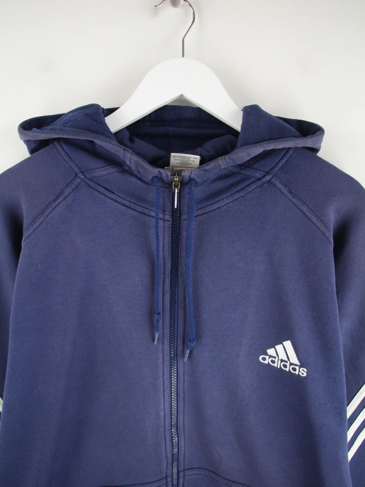 Adidas Hoodie Blau XXL – Detailansicht Vorderseite