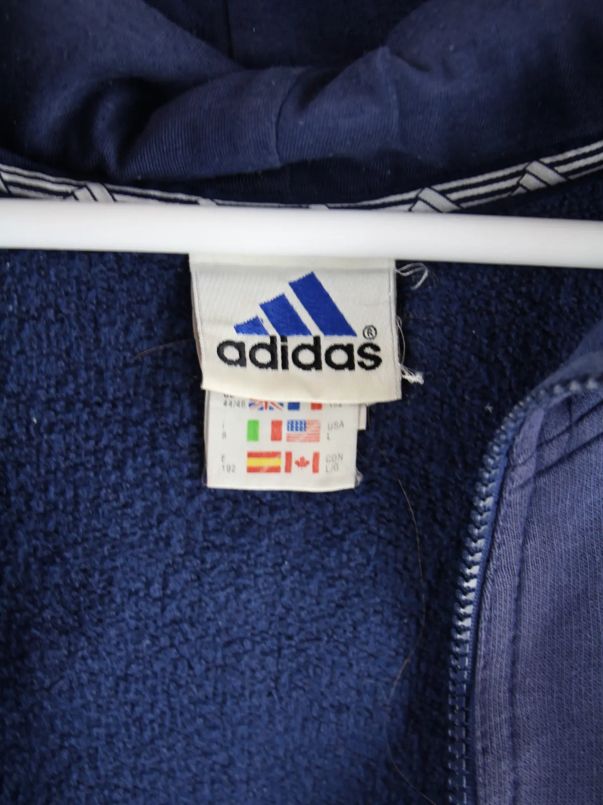 Adidas Hoodie Blau XXL – Etikett