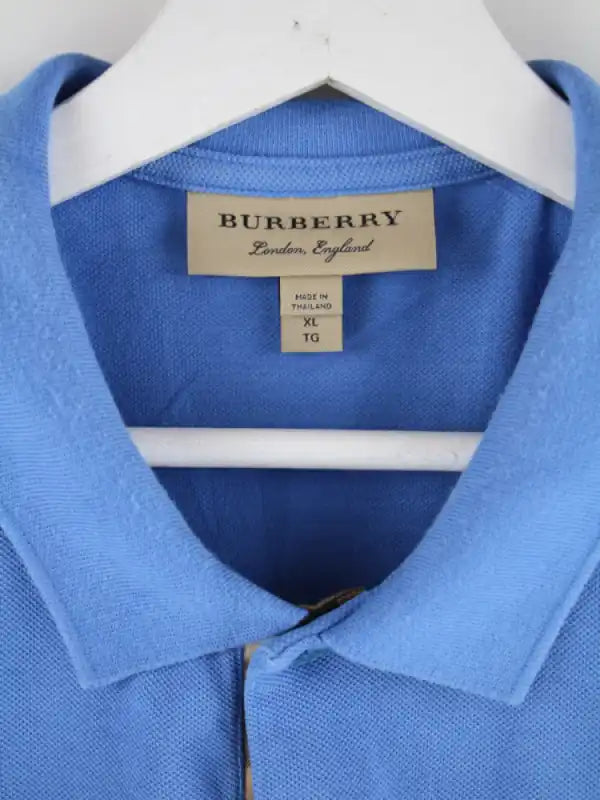 Burberry Polo Blau XL – Etikett