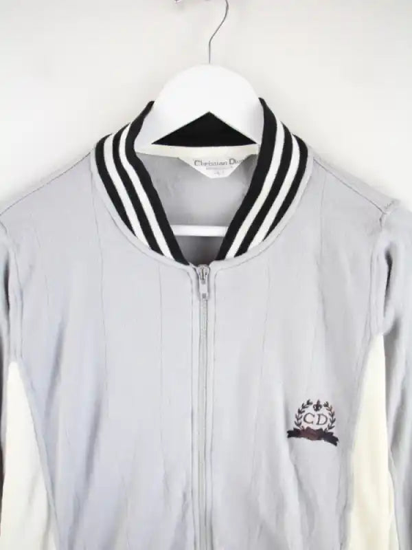 Christian Dior Sweatjacke Grau L – Detailansicht Vorderseite