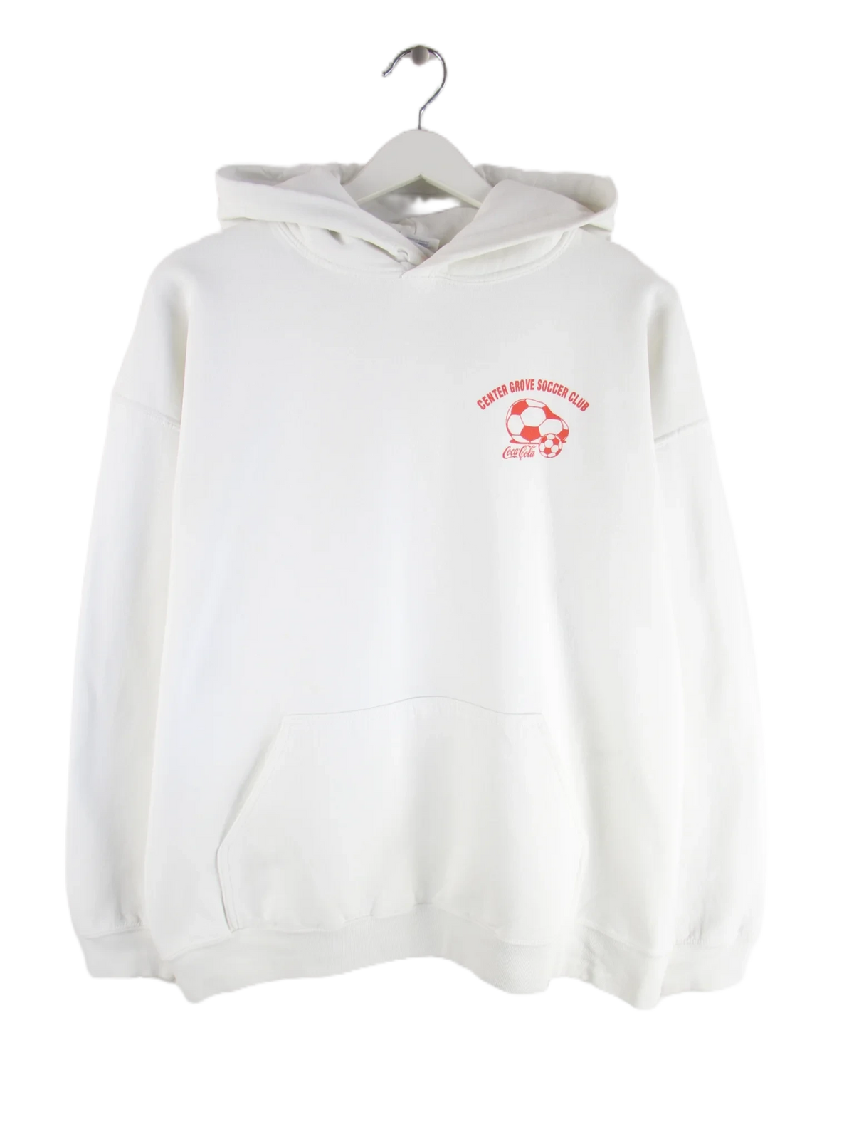 Gildan Hoodie Weiß L – Vorderseite