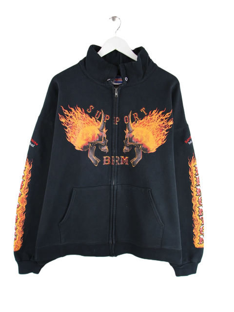 Hanes Sweatjacke Schwarz XL – Vorderseite