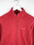 Jack Wolfskin Fleece Rot M – Detailansicht Vorderseite