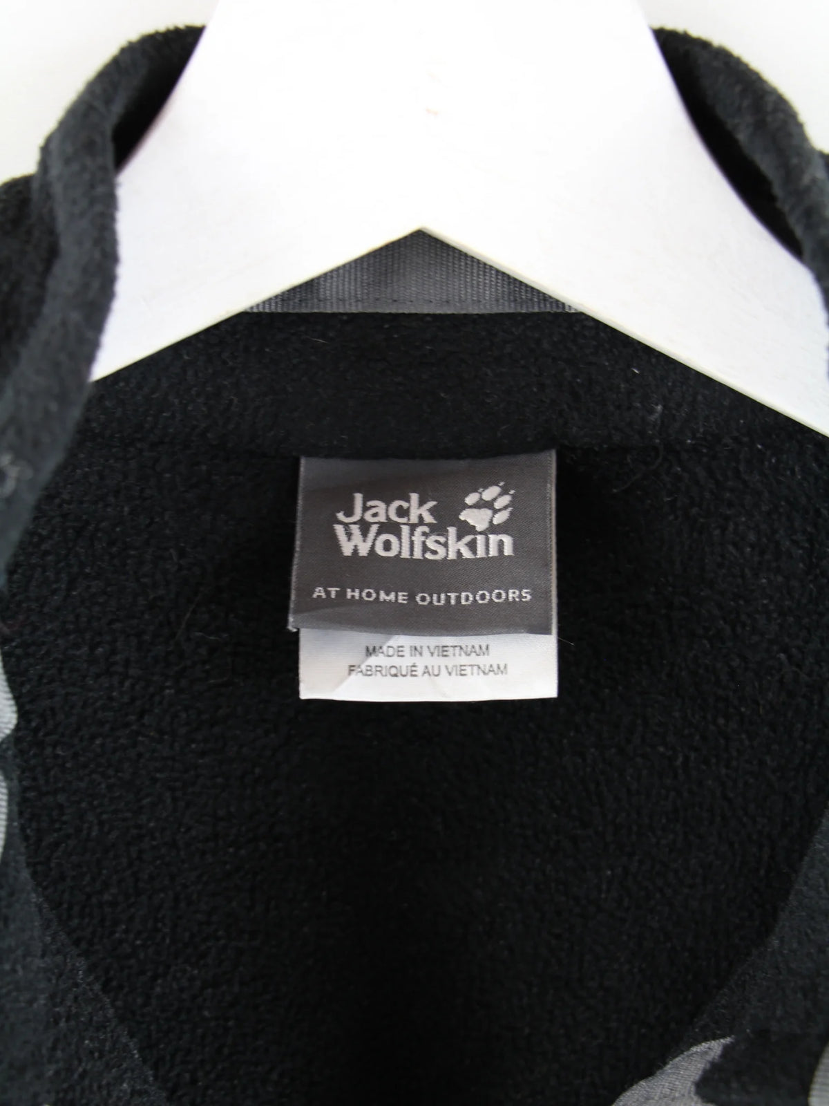 Jack Wolfskin Fleece Schwarz S – Etikett