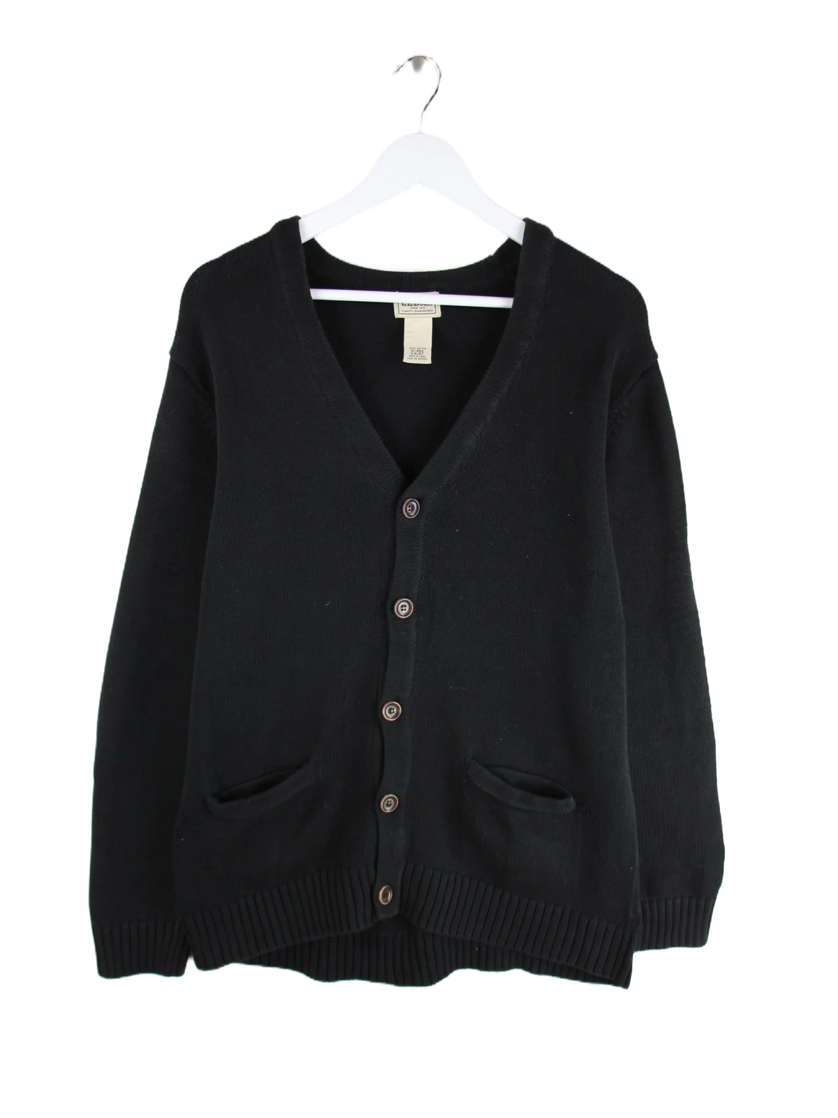 L.L. Bean Strickjacke Schwarz M – Vorderseite