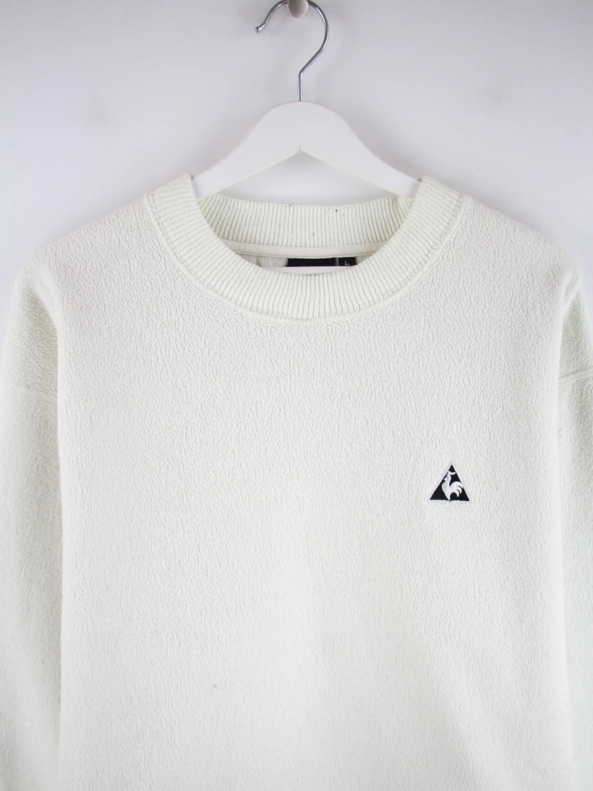 Le Coq Sportif Fleece Beige L – Detailansicht Vorderseite