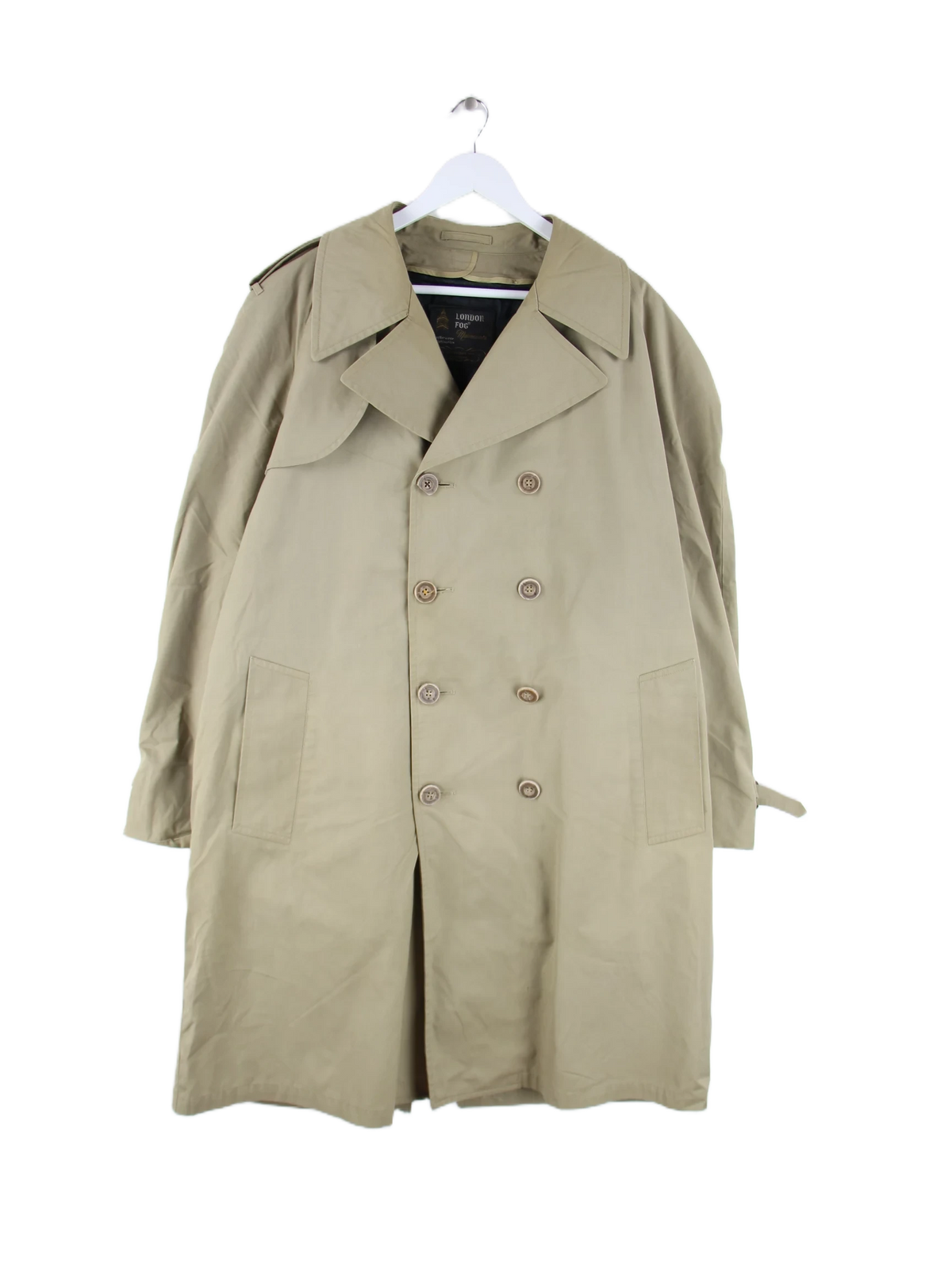 London Fog Mantel Beige XL – Vorderseite