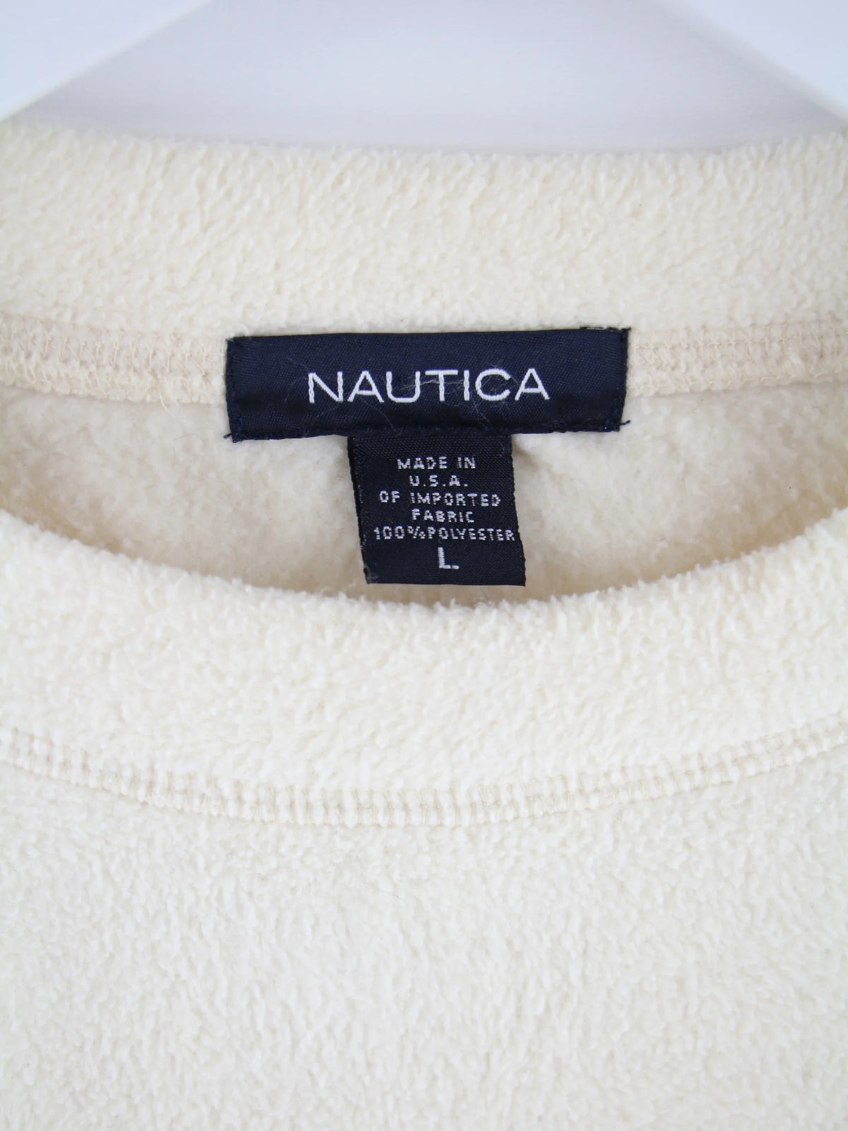 Nautica Fleece Beige L – Etikett