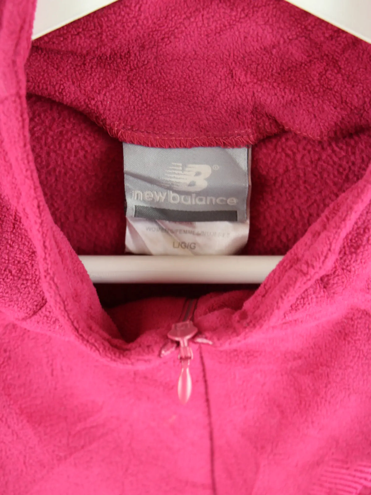 New Balance Fleece Pink L – Etikett
