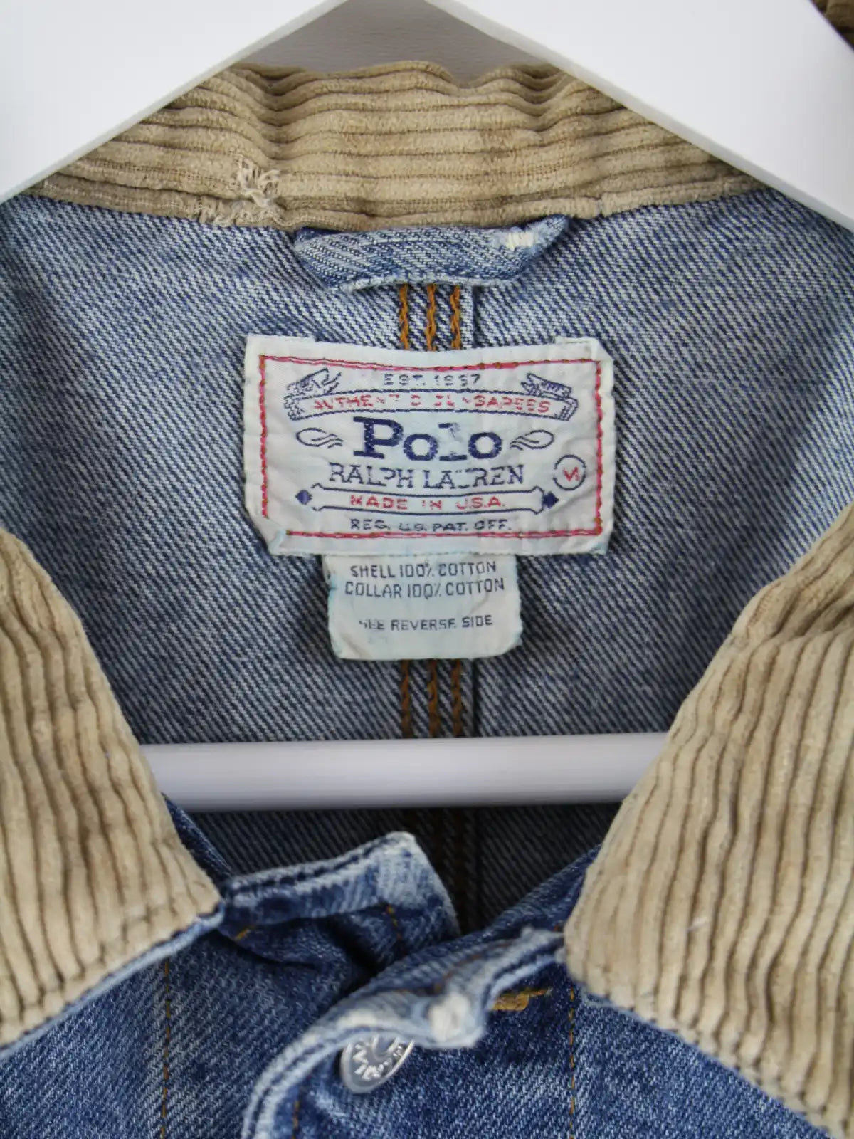 Ralph Lauren Jeansjacke Blau M – Detailansicht Vorderseite