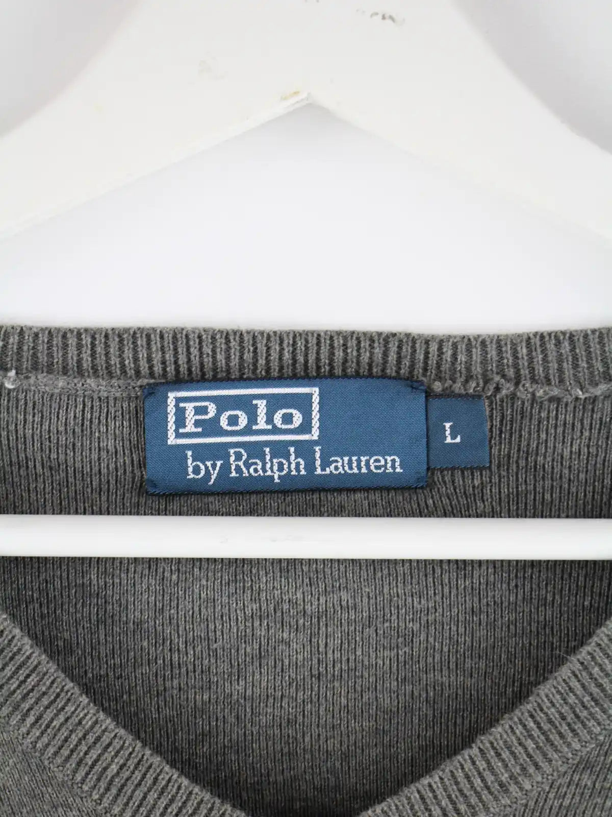 Ralph Lauren Pullover Grau L – Detailansicht Vorderseite