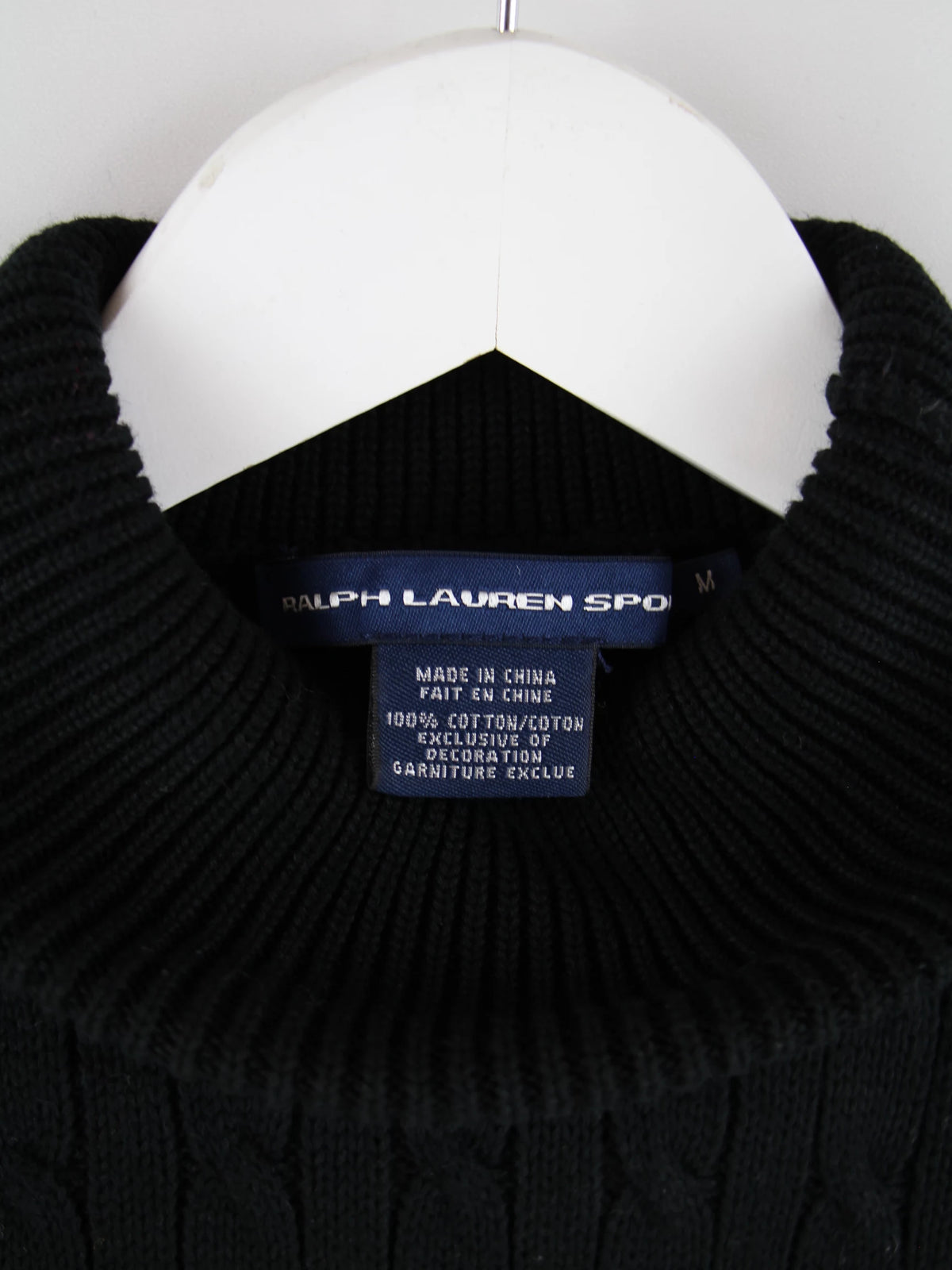 Ralph Lauren Pullover Schwarz M – Etikett