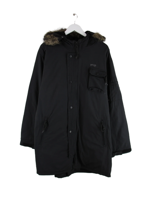 Schott Jacke Schwarz XL – Vorderseite