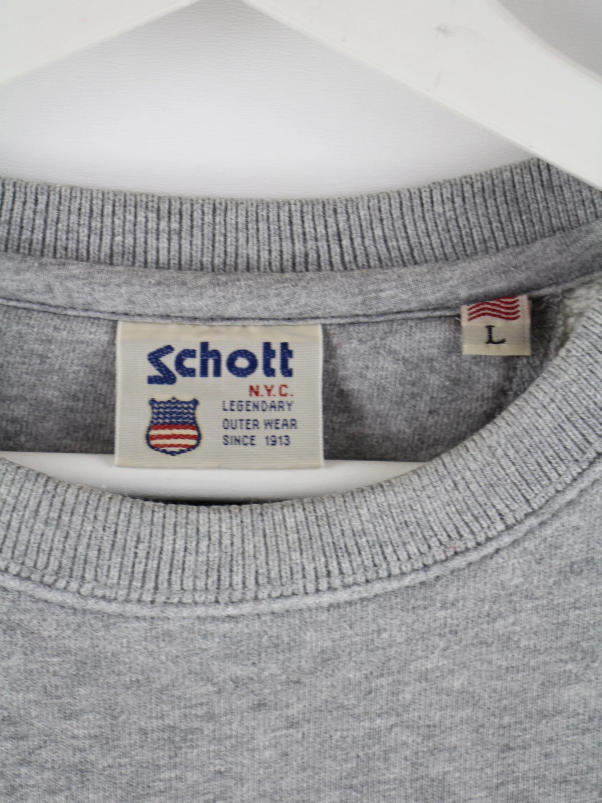 Schott Sweater Grau L – Detailbild 1