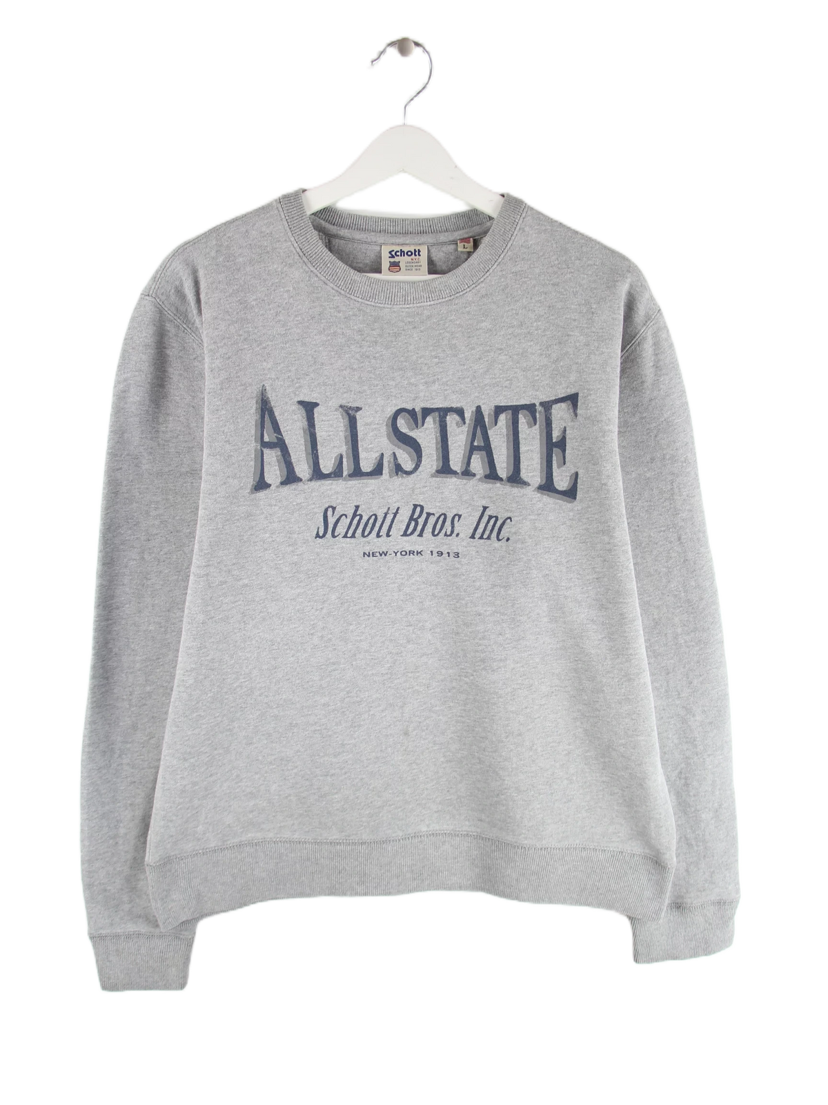 Schott Sweater Grau L – Vorderseite