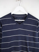 Tommy Hilfiger Pullover Blau L – Detailansicht Vorderseite