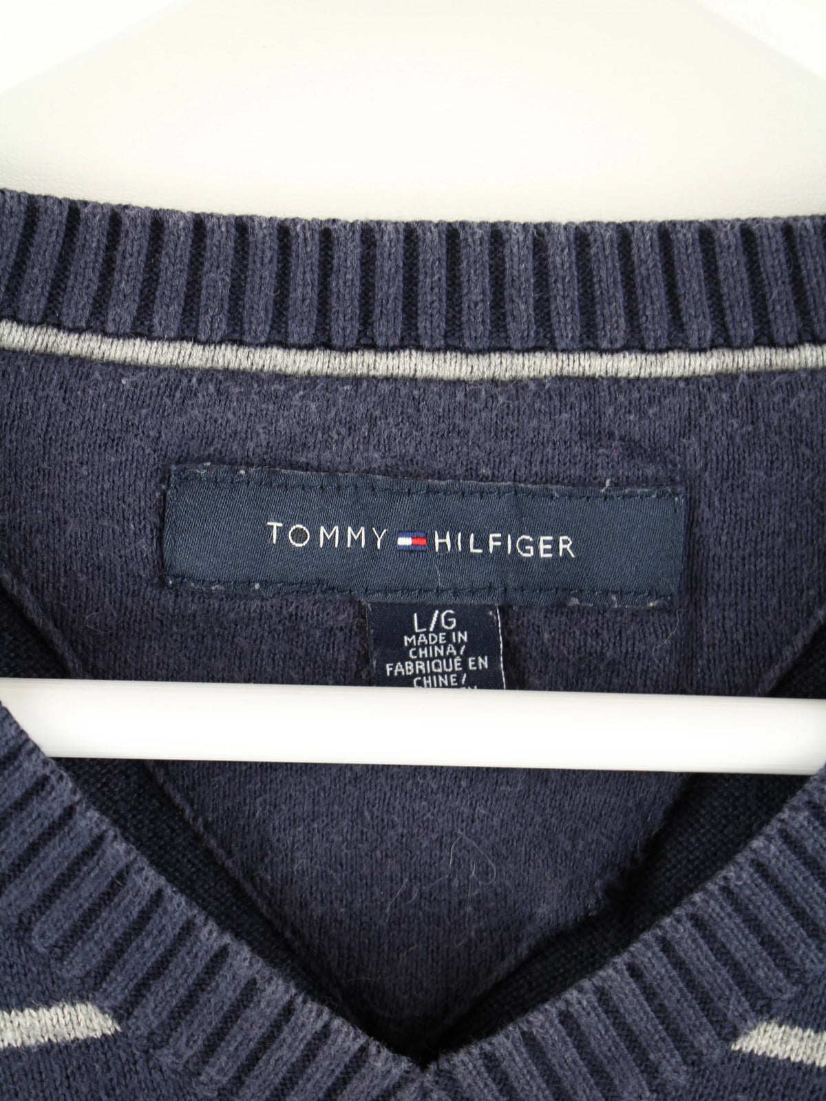 Tommy Hilfiger Pullover Blau L – Etikett