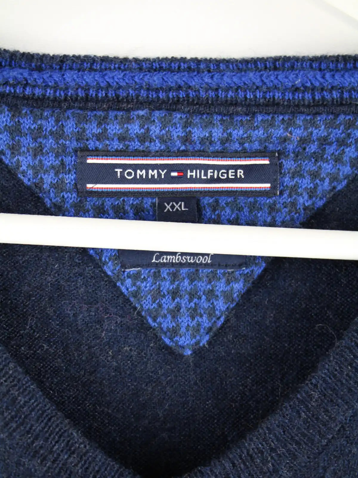 Tommy Hilfiger Pullover Blau XXL – Detailansicht Vorderseite