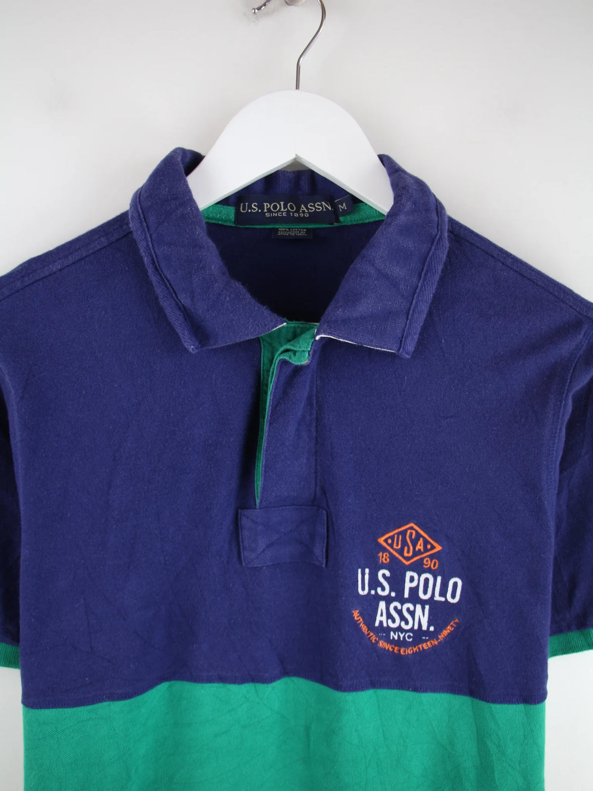U.S. Polo ASSN. Polo Blau M – Detailansicht Vorderseite