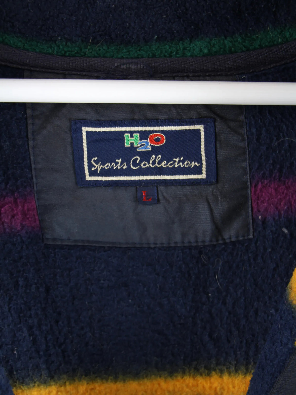 Vintage Fleece Blau L – Etikett