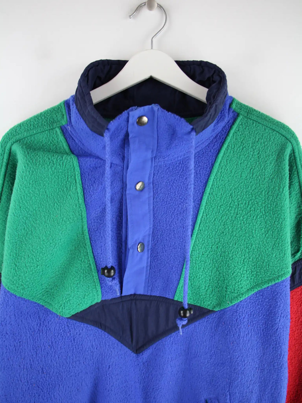 Vintage Fleece Blau XL – Detailansicht Vorderseite
