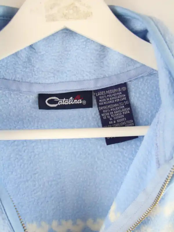 Vintage Fleece Blau M – Etikett