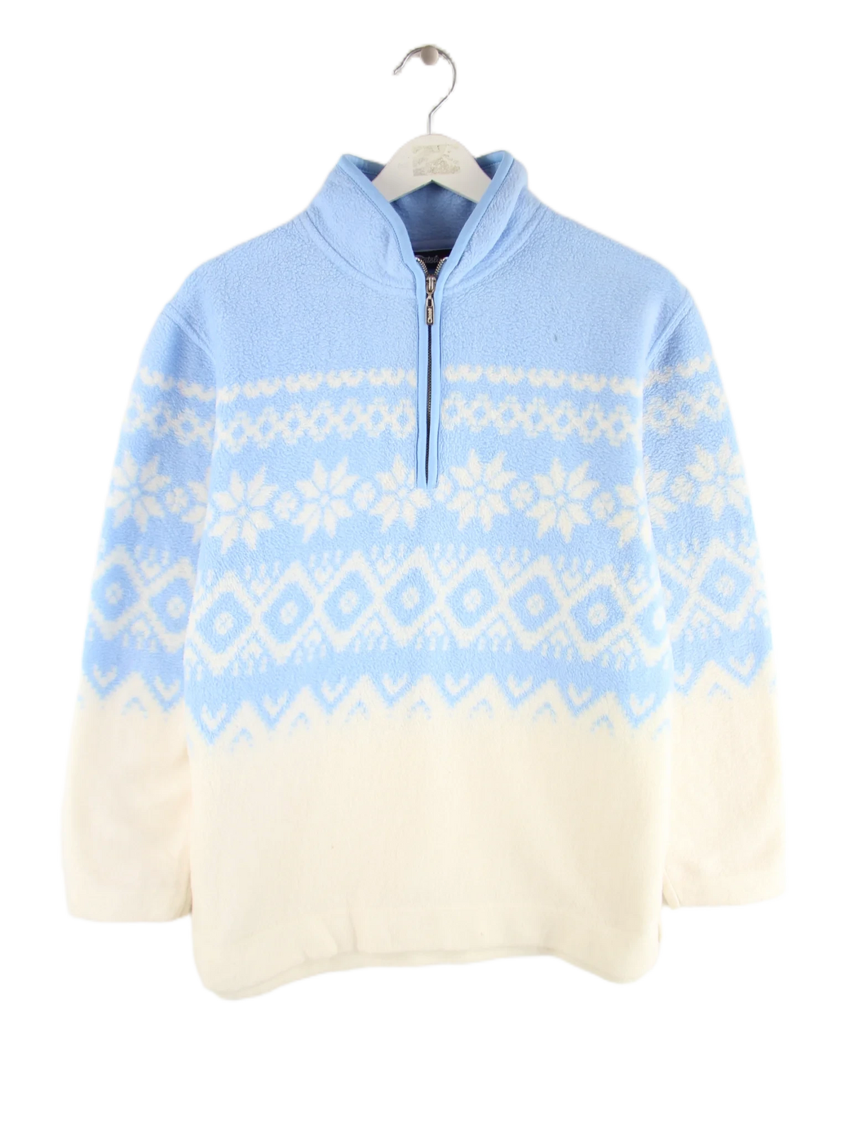 Vintage Fleece Blau M – Vorderseite