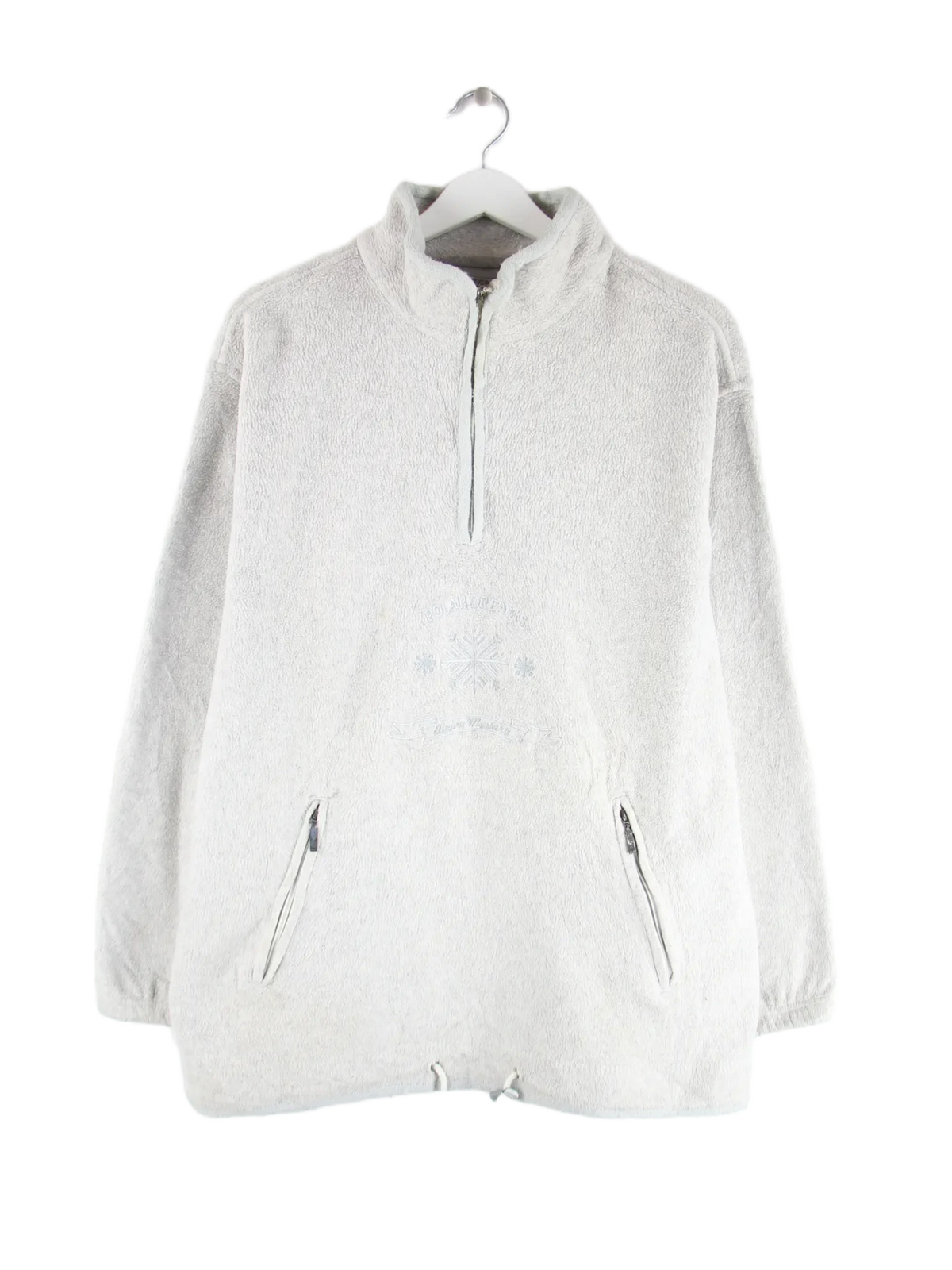 Vintage Fleece Grau L – Vorderseite
