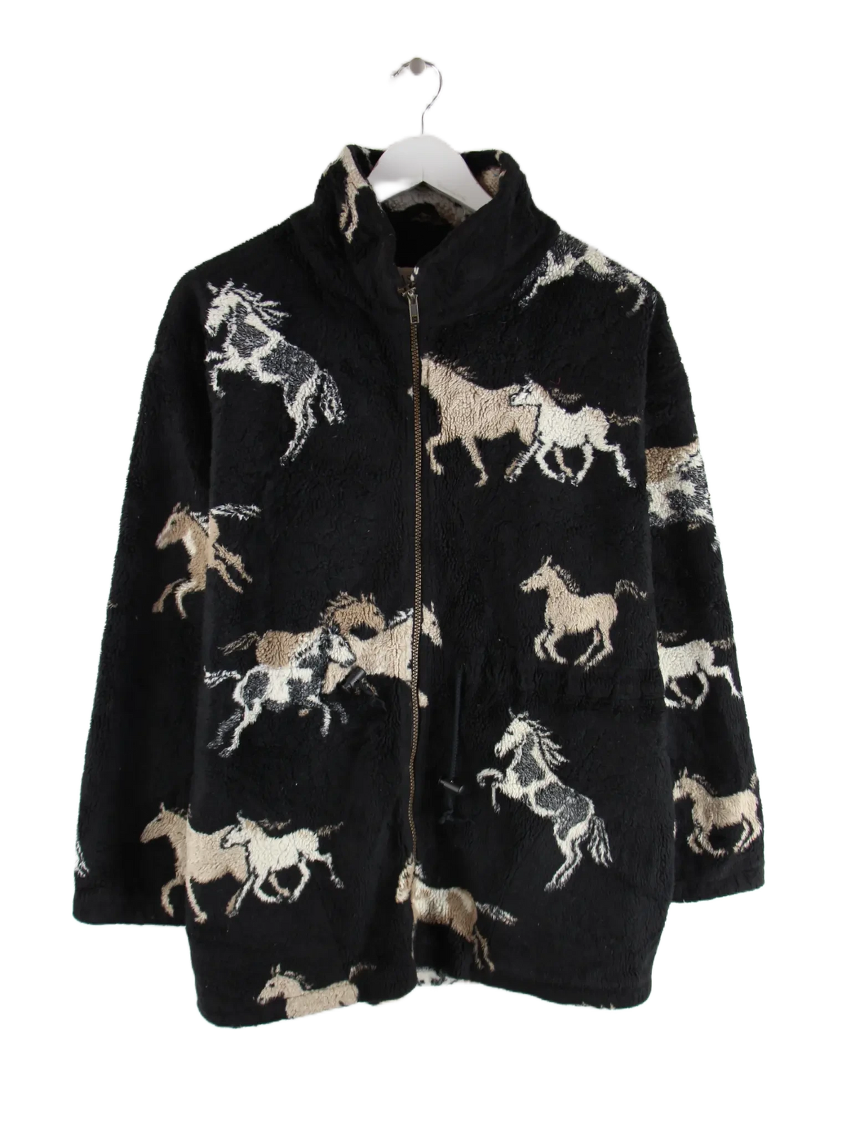 Vintage Fleece Schwarz M – Vorderseite