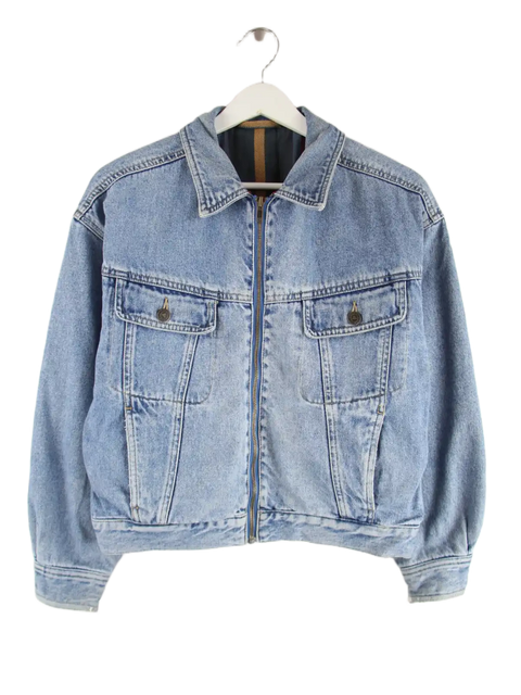 Vintage Jeansjacke Blau S – Vorderseite
