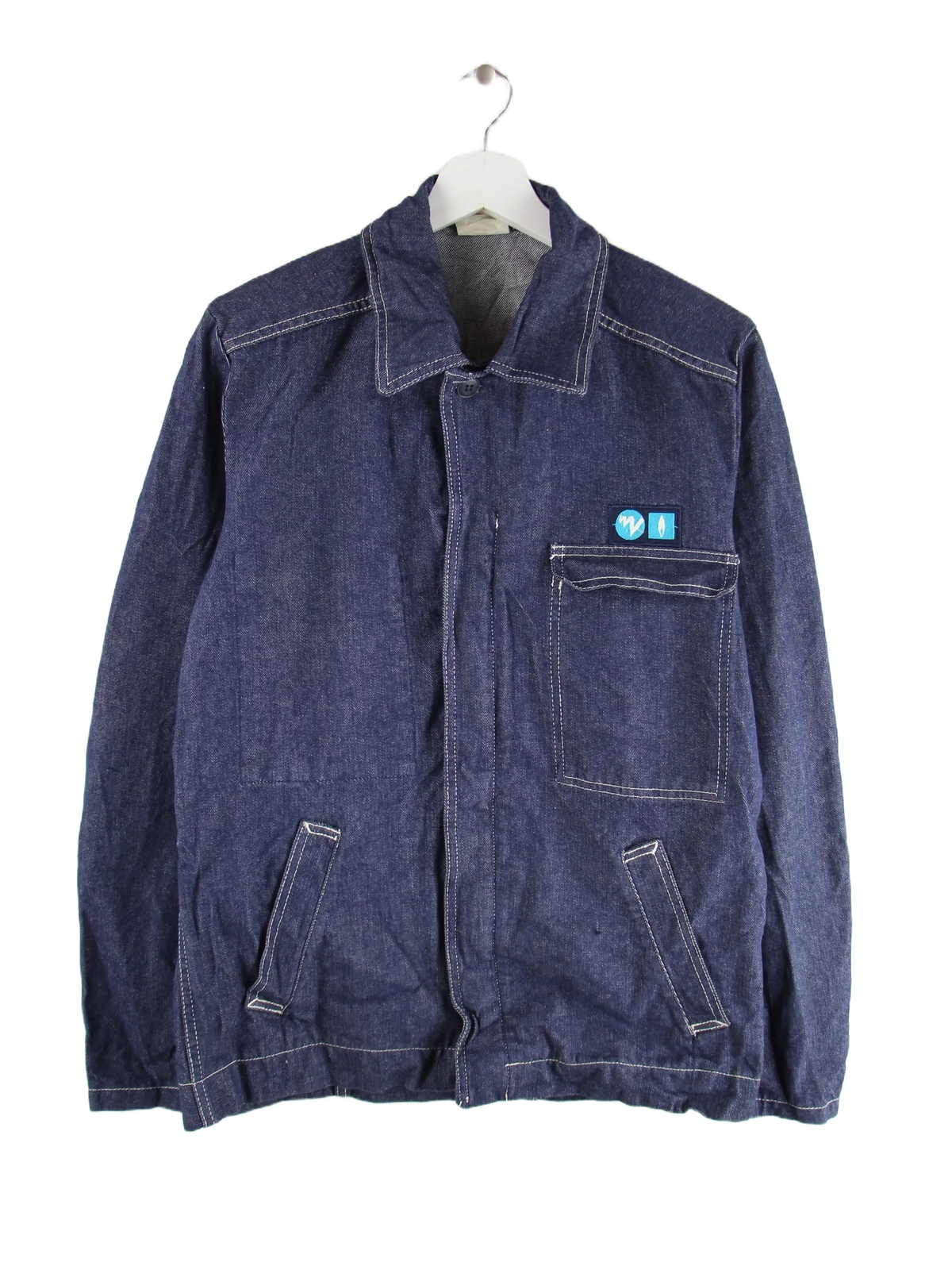 Vintage Jeansjacke Blau L – Vorderseite
