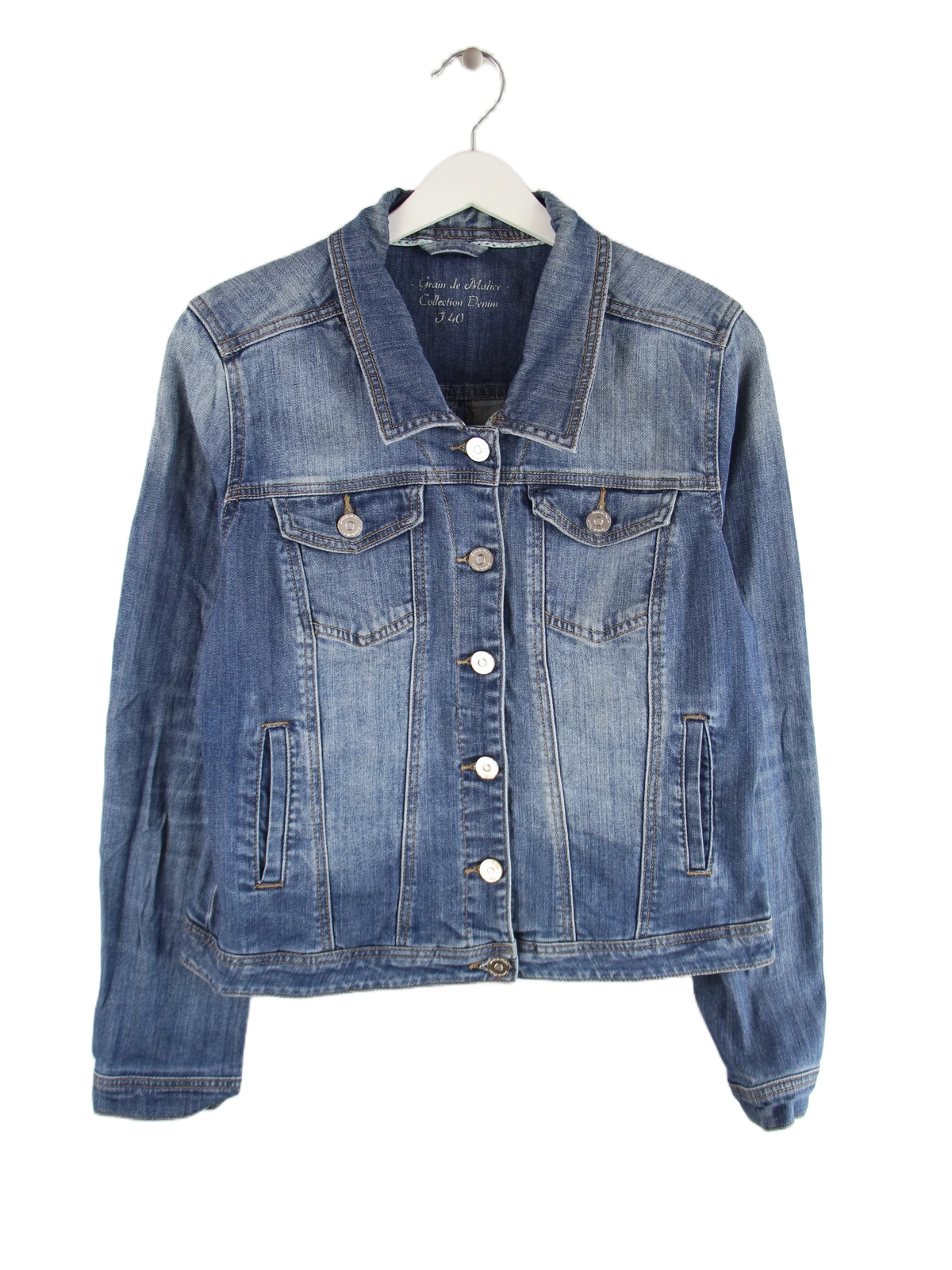 Vintage Jeansjacke Blau S – Vorderseite
