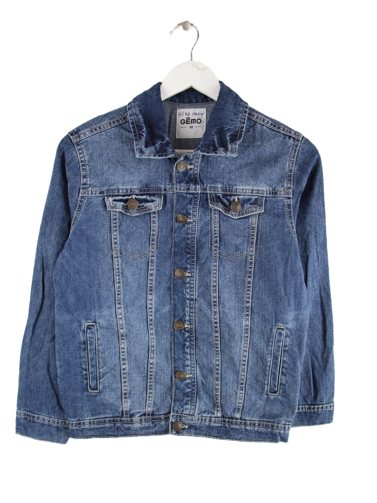 Vintage Jeansjacke Blau S – Vorderseite