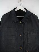Vintage Jeansjacke Schwarz 3XL – Detailansicht Vorderseite