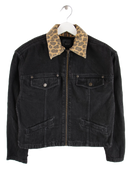 Vintage Jeansjacke Schwarz S – Vorderseite