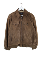 Vintage Lederjacke Braun L – Vorderseite