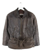 Vintage Lederjacke Braun S – Vorderseite