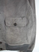 Vintage Lederjacke Grau L – Etikett